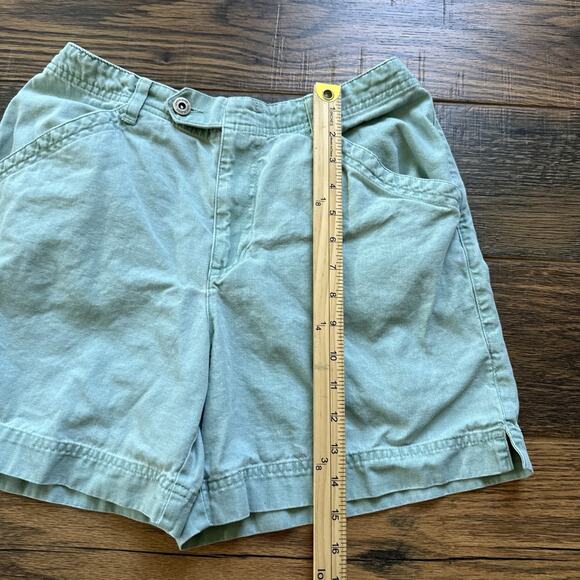 Vintage Liz Claiborne Lizwear Shorts 10 Green High Waist Cotton 90s Mom Shorts - Picture 4 of 7